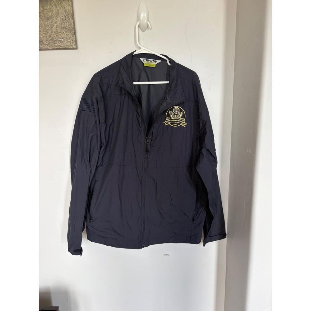 First Tactical FBI Executiv Command College Windbreaker Jacket Mens XL Navy Blue
